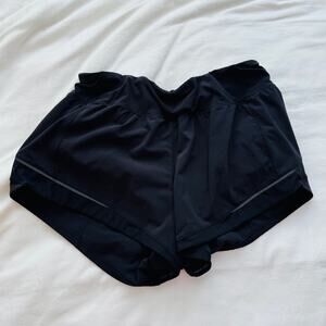 Lululemon Hotty Hot Low-Rise Lined Shorts Black Size 6 Run Speed Athletic
